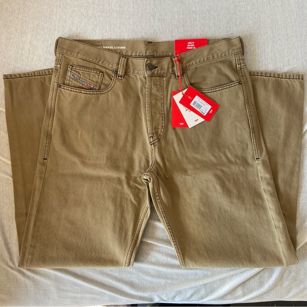 diesel khaki colored jeans